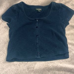 cropped t-shirt (dark blue)